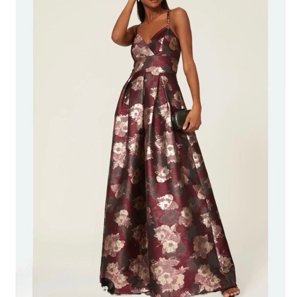 Hutch Merlot floral maxi dress size 4